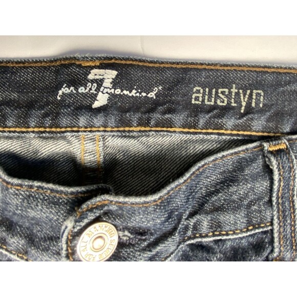 Seven 7 for All Mankind Jeans Men's Size 40 Austyn Straight Leg Dark Wash Blue - Picture 6 of 16